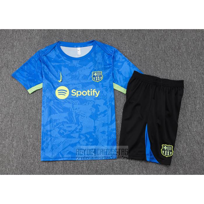 Chandal del Barcelona Manga Corta 2024-2025 Azul - Pantalon Corto
